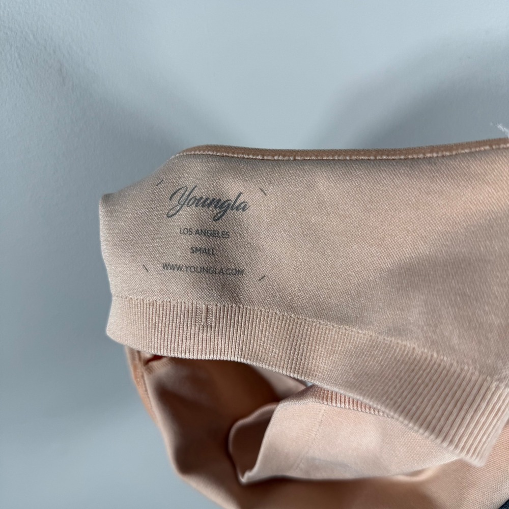 YoungLA Logo Bandeau Bra Peach Small - Picture 4 of 5
